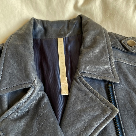 Truth & Pride Blue Leather Vest - Picture 4 of 4